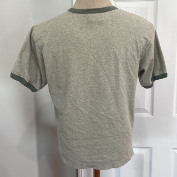 Vintage mini Boden T-shirt gone fishing green short sleeve 100% cotton top 9-10 - Picture 3 of 7